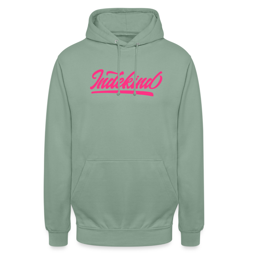 Hoodie | Indekind Neon Pink Klassik | Fü allemoole - Graugrün