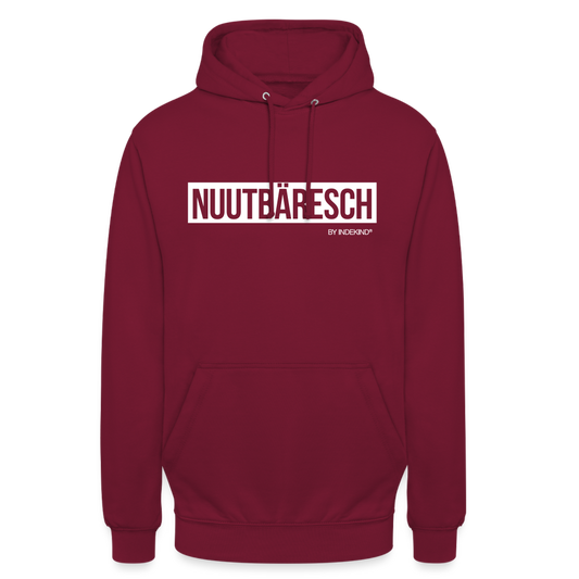 Hoodie | Nuutbäresch Klassik | Fü allemoole - Bordeaux